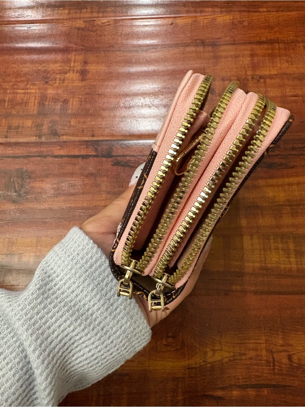 Pink Trim Zip Wallet - Picture 3 of 3